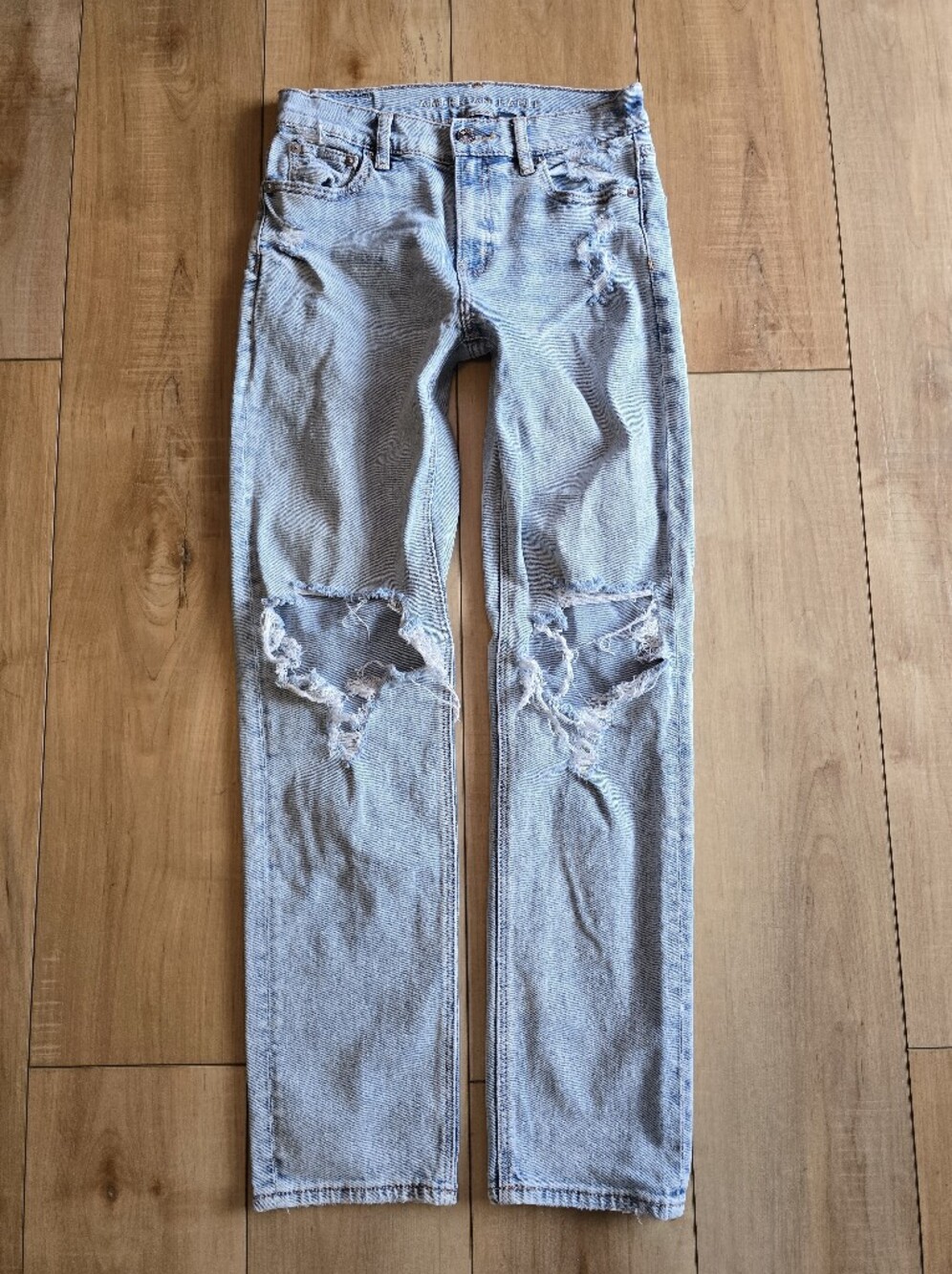 American Eagle Super High Rise Ankle Straight Jeans Size 0